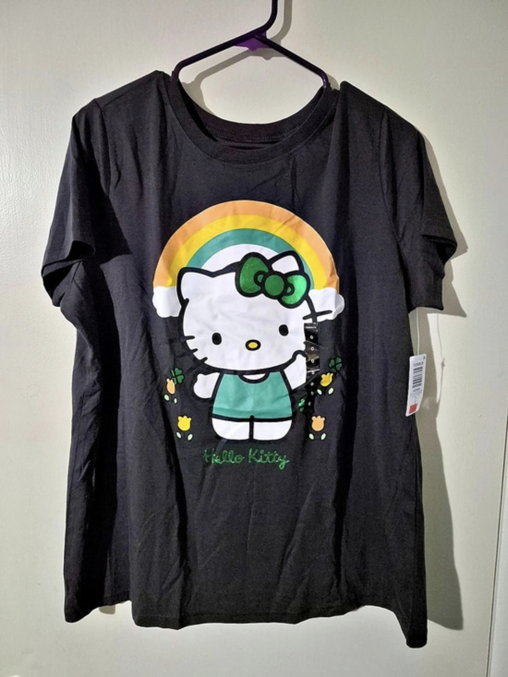 Torrid Hello Kitty St. Patrick's Day Graphic Tee Black & White